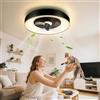 Aigostar- Ventilatore da Soffitto Smart con Luce, Compatibile con Alexa, LED 40W, 4400LM, 2700K-6500K Dimmerabile, Plafoniera Ventilatore Soffitto con Telecomando e Gateway, 6 Velocità, φ50CM