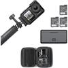 DJI Osmo Action 4 Combo Adventure Bundle- Action Cam Impermeabile 4K/120fps, FOV di 155º Ultra Ampio, Sensore da 1/1.3 Pollici, 10 Bit e D-Log M, Fino a 7,5 Ore con 3 Batterie Extra