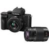 Panasonic Lumix DC-G100DWEGK Fotocamera Mirrorless Micro Quattro Terzi con Obiettivi Lumix G Vario 12-32mm F3.5-5.6 e 35-100mm F4-5.6, 20,3MP, Video 4K 30p e FHD 60, Monitor Free-Angle,Ricarica USB-C