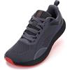 WHITIN Scarpe da Corsa Zero Drop da Uomo + Punta Larga, Grigio, 11 US Wide