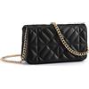 Ayliss Mini borsa a tracolla da donna, borsa a tracolla, borsetta da sera, pochette per cellulare, portafoglio in pelle PU con catena, nero, Mini