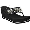 GUESS Silus, Sandali con Zeppa Donna, Nero 001, 41 EU
