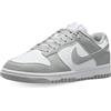 NIKE Dunk Low, Sneaker Donna, White/LT Smoke Grey, 37.5 EU