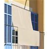 INTRECCI Tenda da Sole per Esterno, Tenda da Sole per Balconi, Impermeabile, a Caduta, 200x350 cm con Occhielli Laterali, Telo Ombreggiante, Riduce Luce e Calore, Migliora la Privacy, Colore Panna