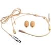 Besttoolifes Microfono cardioide con archetto auricolare per sistemi wireless Shure, microfono a condensatore professionale beige con jack da 3,5 mm, connettore XLR a 4 pin (D)