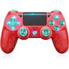 Lapezei Controller Wireless per PS 4 con Illuminazione RGB, Joystick Controller di Gioco a Doppia Vibrazione con Turbo e Jack Audio da 3,5 mm/LED/Touchpad, Compatibile con PS4/Pro/Slim/PC