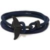 aninu Wal Bracciale con Orca GPS Live Tracking con app, braccialetto da surfista con pinna di balena come ciondolo, bracciale in tessuto, regalo perfetto per donne e uomini, Mittelgroße, Lana, Nessuna