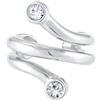 Elli Orecchini Cuffia Auricolare da Donna Minimal con Cristalli in Argento 925