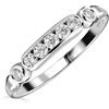 TJC Moissanite Half Eternity Anello a fascia in argento 925 placcato oro e platino per anniversario, fedi nuziali da donna con sette pietre, regalo, Medio, Platino Argento, Moissanite