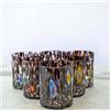MurArt Bicchieri di Murano Set da 6 bicchieri da 400ml Collezione Tower in vetro soffiato a mano in lavorazione artigianale Made in Italy (Nero, Bicchiere 6pz)