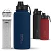 720°DGREE Borraccia termica 950ml "noLimit" + Infusore Frutta - Ermetica, adatta a bevande gassate - Tappo a vite - Ideale per bambini, scuola, ufficio, fitness e outdoor