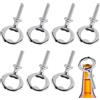 YILANJIN Apribottiglie, 8 Pezzi Apribottiglie in Metallo per Bottiglie di Vino, Kit di Inserti Filettati per Apribottiglie Fai Da Te, Apribottiglie di Birra per Matrimoni, Feste, Kitchen (Argento)