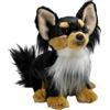 Carl Dick Chihuahua seduto nero-marrone, 24 cm. Peluche, Giocattolo di peluche, Animale di peluche 3602