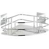 WENKO Turbo-Loc® Quadro porta oggetti doccia angolare - Fissaggio senza trapano, Acciaio inossidabile, 27.5 x 10 x 19.3 cm, Cromo