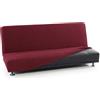 FAVERTI Copridivano per letto Click Clack 3 posti da 160 a 200 cm | Modello NOVELE | Bordeaux | Fodera super elastica ideale per qualsiasi divano letto | Protezione di qualità tessuto jacquard in