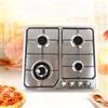 SHZICMY 4 fuochi in acciaio inox, fornello a gas da incasso, con valvole di sicurezza, fornello a gas per gas naturale da campeggio