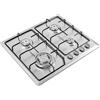 CLEADONG Piano cottura a gas a 4 fuochi, piano cottura a gas, 23 pollici, in acciaio inox, con 4 ugelli e 4 presine, piano cottura a gas naturale, 58 x 50 cm