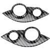 Qiilu Sostituzione dei Copri Pulsanti del Volante in Fibra di Carbonio per Smart Fortwo Forfour 453 2015 2021 Accessori per Volante Automobilistico