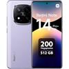 Xiaomi Redmi Note 14 Pro+ 5G Smartphone 12 + 512 GB, 6.67 Super QPD, 120 W HyperCharge, Viola (versione EU)