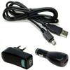 Trade-Shop Set di accessori 4 in 1: alimentatore di rete, cavo di ricarica USB per auto, cavo dati, adattatore per TomTom Tom GO 530 630 720 950 550 650 740 750 820 825 940 950 1000 LIVE