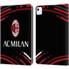 Head Case Designs Licenza Ufficiale AC Milan Curvato Modelli Cresta Custodia Portafoglio in Pelle Compatibile con Apple iPad Air 11 2020/2022/2024/2025