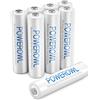 POWEROWL - Batterie Ricaricabili AAA con 1200 cicli,Ad Alta Capacità 1000mAh, Pile Ricaricabili AAA Ni-MH (Pre-carica, 8 Pezzi)