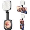 Pakinui Luce per Foto Magnetica, Luce Video Ricaricabile per Cellulare con 3000-6500K, Luce Selfie Pieghevole con 5 Modalità, per Cellulare per Videoconferenze, Vlog