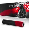 EFISH Tappetino per mouse XXL Speed Gaming XXL 800 x 300 mm,Grande tappetino per mouse cucito,impermeabile e antiscivolo,per PC,MacBook, laptop - migliora la precisione e la velocità (B17)