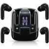 KLYX9 Cuffie doppie senza fili - 4 in 1 scatola di ricarica doppia 80 H - Caschi Bluetooth - Cuffie Bluetooth - Cuffie - Cinturino magnetico regalo