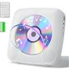Gueray Lettore CD Portatile Bluetooth con 1800mAh Lettores CDs Desktop Ricaricabile per la Casa con Doppi Altoparlanti Telecomando FM Radio Timer USB AUX Porta Auricolare-Bianco