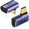AXFEE 2Pezzi Adattatore USB C Jack con HIFI DAC Chip, 90 Gradi a Jack 3,5 mm per Cuffie, Connettore Jack USB C Dongle Aux Compatible con Galaxy S23/S22, iPad Pro 2022, Steam Deck, MacBook Pro