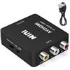 Seminer Adattatore da RCA a HDMI, 1080P RCA Composito CVBS AV a HDMI Video Audio Converter che Supporta PAL/NTSC per PC Laptop Mini Xbox PS2 PS3 TV VHS VCR Camera DVD Con Cavo di Alimentazione USB
