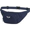 AirZyx Marsupio Sportivo Running Outdoor Escursioni Cintura Corsa da Uomo Donna Impermeabile con 3 Zip-Marsupio con la Tracolla Regolabile per Corsa Ciclismo Escursione Campeggio (Blu scuro)