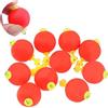 OriGlam 10pcs EVA Foam Fishing Floats Foam Fishing Bobbers, Fishing Bobbers Snap-On Push Button Round Floats, Bobbers Floats Foam Set Fishing Bobber