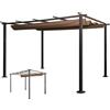 DecHome Pergola da Giardino 3x3 metri Copertura veranda struttura Acciaio - Veranda