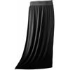 SXME MIGHT SAY Maxi gonna da donna, tinta unita, lunga, con elastico in vita, lunghezza intera, elasticizzata, taglie forti, Nero , M-3XL