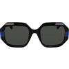 KARL LAGERFELD Women's Sunglasses KL6124S - Black with Solid Green Lens