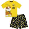 Paw Patrol Pigiama corto da bambino, con motivo Rubble e maglietta e pantaloncini, 100% cotone, età da 18 mesi a 6 anni, Giallo, 3-4 Years