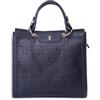 Fracomina Borsa donna spalla shopping bag soft ecopelle nero embossed BS23FR21 FA23SBA005P411N4-053 Grande