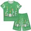 Ksajwzf Set di pigiama per bambini e ragazzi, per giocare a golf, pigiama estivo, a maniche corte, a maniche corte, per lo sport, il golf, multicolore, 12 anni