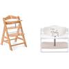 Hauck Seggiolone Pappa in Legno Alpha+ - Seggiolone Evolutivo - Resistente al Ribaltamento & Cuscino Seggiolone Highchair Pad Deluxe - Cuscino da Seduta