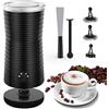 Morpilot Montalatte Elettrico Automatico, Cappuccinatore, Schiumatore Latte 4 in 1, Libera Scelta dello Spessore della Schiuma, Silenzioso e Rivestimento Antiaderante- Nero