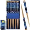 DRW Set di stuzzicadenti per mangiare notte stellata - 5 set di bastoncini 30 cm