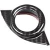 PIUGILH Copertura per volante auto con pulsante Start-Stop Adatta per Alfa Romeo Giulia 2017 2018 2019, cornice decorativa One Click Start per accessori Alfa Romeo Giulia, decorazione per volante (Nero)