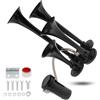 DriSentri Kit tromba per treno, 4 trombe ad aria compressa, 12 V, 185 dB, super rumoroso, per pickup, quattro trombe con compressore, per auto, camion
