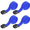 Kshineni 4 pezzi Cinghia di Fissaggio Cinghie per Valigie 2.5m x 2.5cm con Chiusura a Morsetto, Cinghie di Fissaggio per Camion, Carico, Moto, Rimorchi, Bagagli (Blu)
