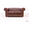 VAMA Divani Divano Chesterfield 2 posti marrone