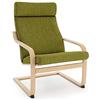 VINYLLA Fodera di ricambio per poltrona Ikea Poang (cuscino design 3, poliestere - verde)
