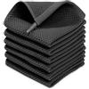 AMFUN Strofinacci da Cucina, Asciugamani Cucina, Morbidi Strofinacci Assorbenti, Riutilizzabile e ad Asciugatura Rapida Strofinacci Cucina 34x72cm (Nero)