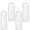 LiuHancsqd Confezione da 4 flaconi comprimibili, flacone comprimibile da 500 ml, flacone per salse in plastica con tappo, flaconi dosatori per condimenti, per maionese, salse, olio d'oliva, pigmenti, ketchup.